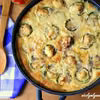 Cannelloni z cukinii na pure ziemniaczanym z kminem
