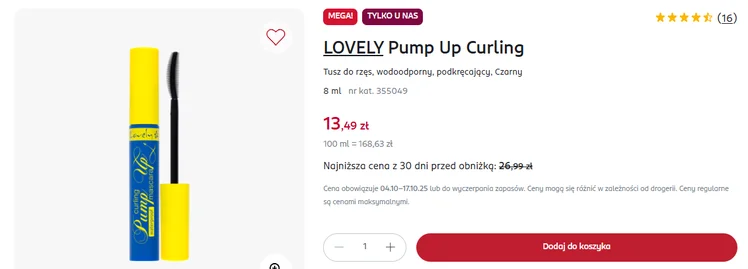 Zdjęcie Ten tusz z Rossmanna kosztuje tylko 13 zł, a rzęsy wyglądają nieziemsko! Jest trwały, maksymalnie podkręca, bez sklejania i sztuczności #1