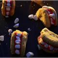 Szczęki wampira - ciastka na Halloween