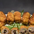 Roladki z pieczarkami i żurawiną