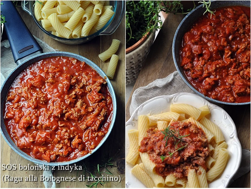 Sos boloński z indyka. Ragù alla Bolognese di tacchino