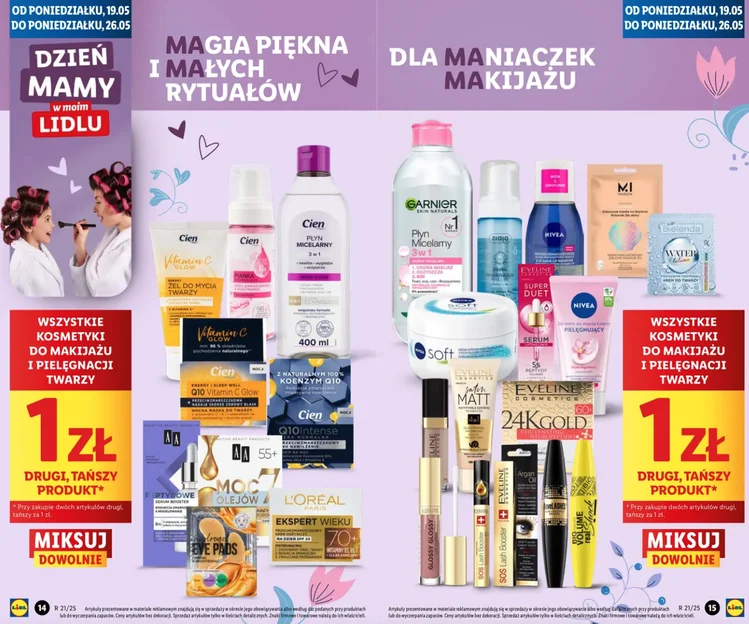 Zdjęcie Drugi kosmetyk i perfumy dostaniemy za symboliczną złotówkę! Lidl zaszalał z promocjami na Dzień Mamy! #1