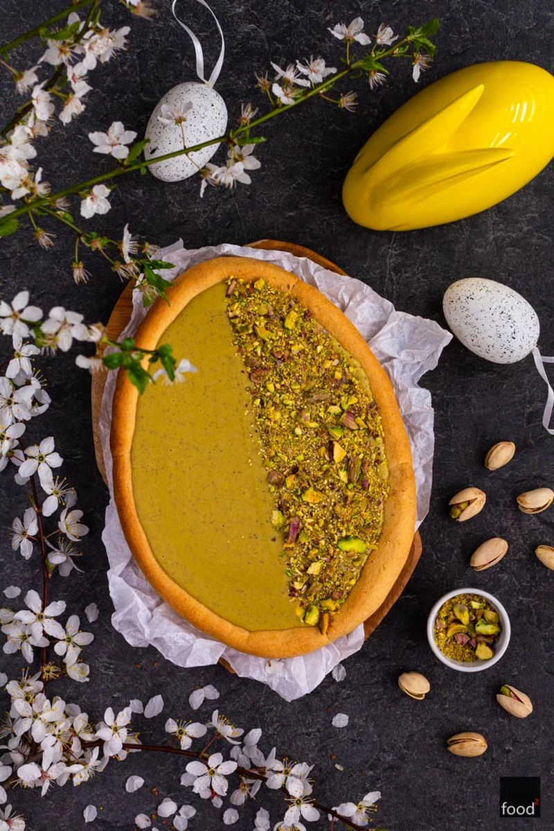 Mazurek z pistacjami i białą czekoladą - food²