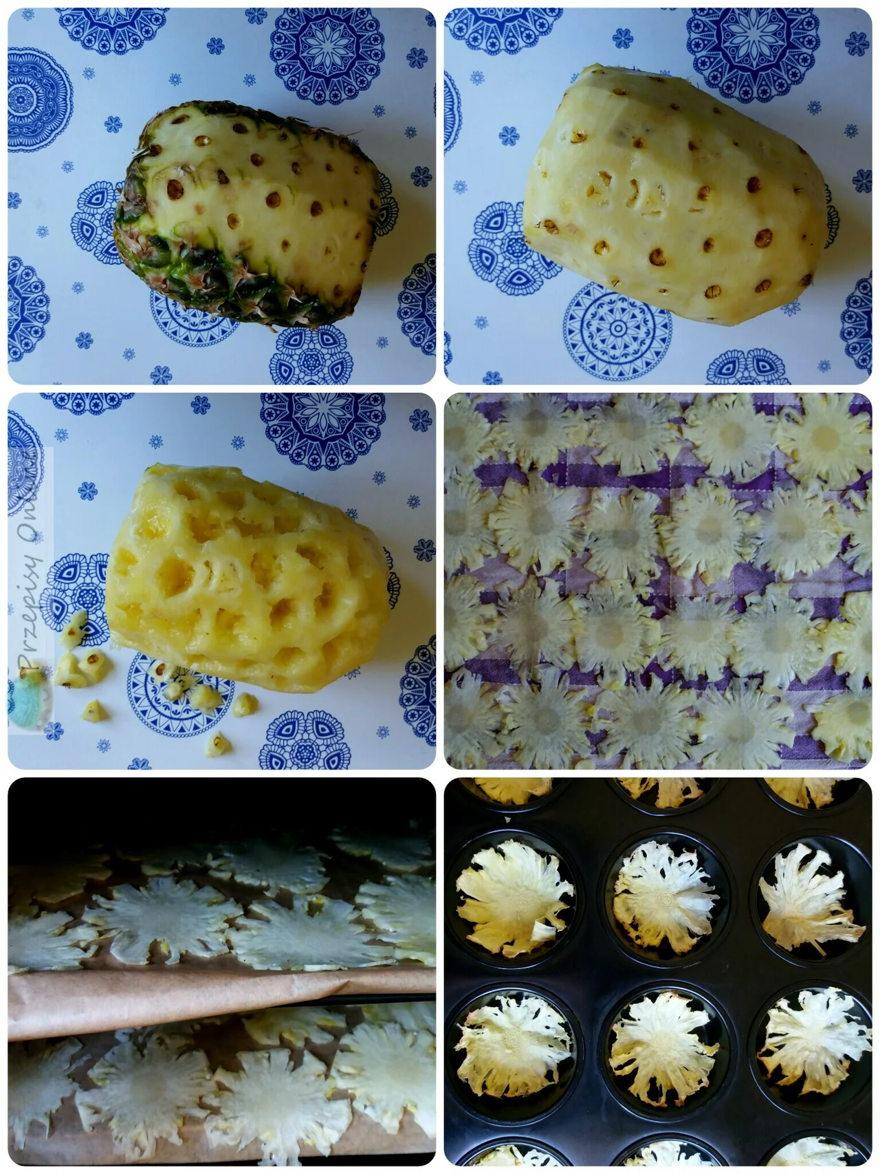 Jak zrobić kwiaty z ananasa do deserów, ciast i tortów