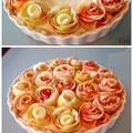 Piękna tarta z jabłkowymi różyczkami
