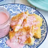 Omlet biszkoptowy z koktajlem truskawkowym