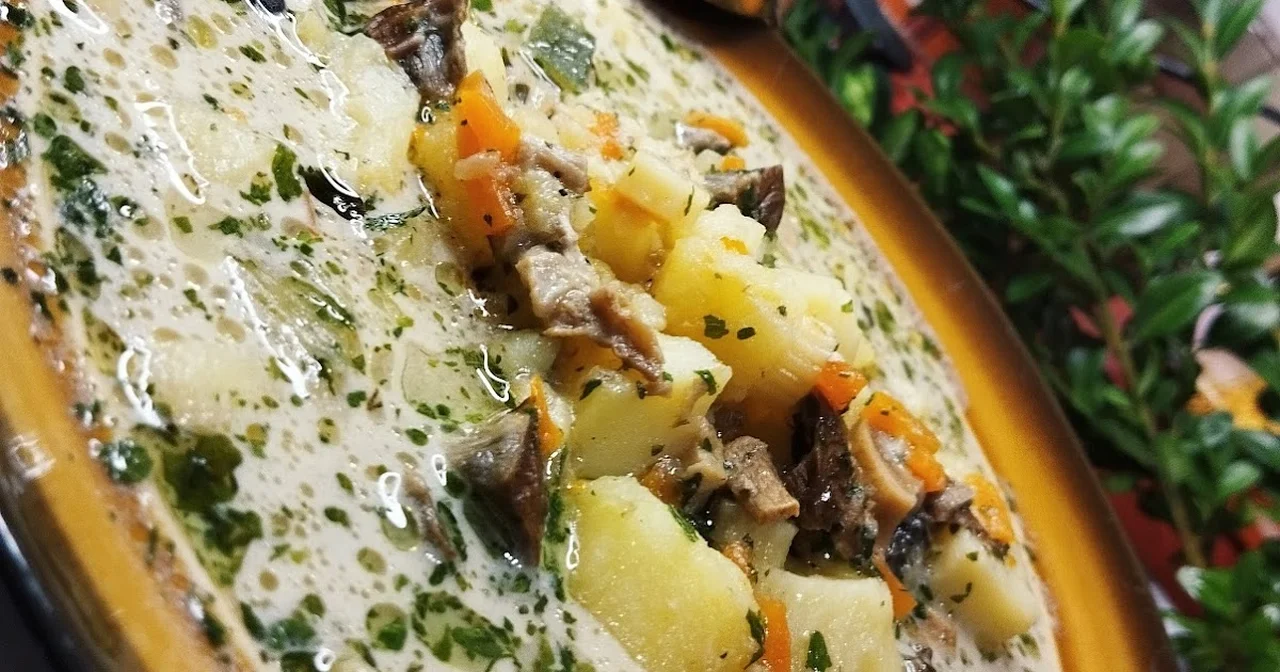 Zupa grzybowa z suszonych grzybów leśnych