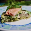 Frittata ze Szparagami, Młodymi Portobello z Łososiem