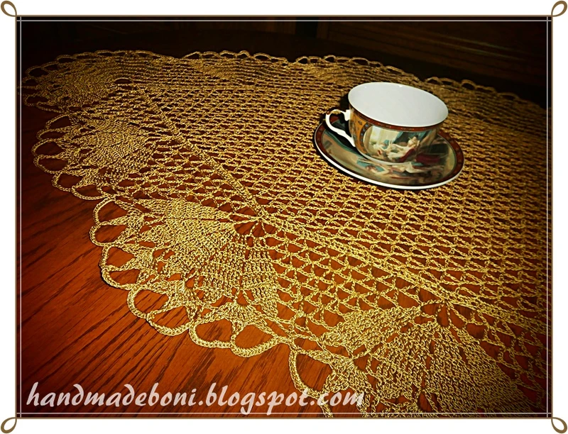 Bieżnik 127/60 cm w stylu retro w tutoriale