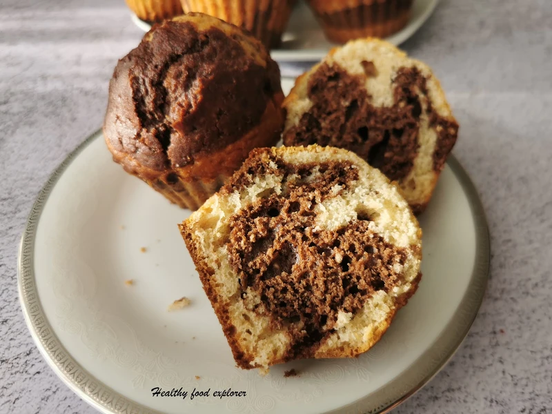 Fit muffinki marmurkowe
