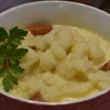 Zupa z kalafiora z kabanosami