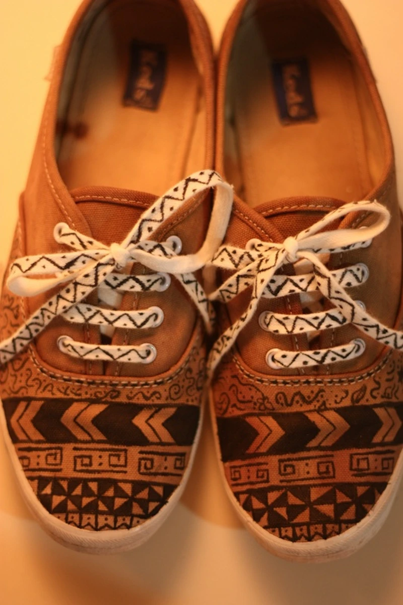 Własnoręcznie malowane buty - inspiracja