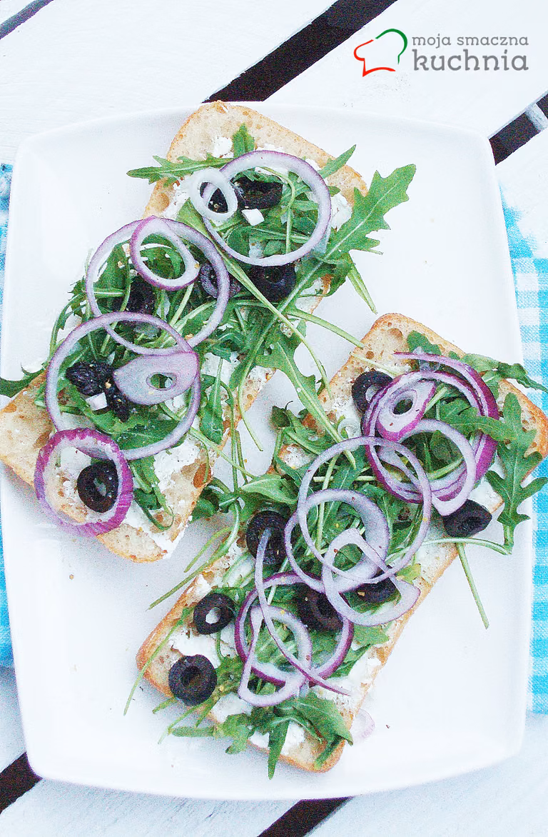 Ciabatta z rukolą i kozim serkiem