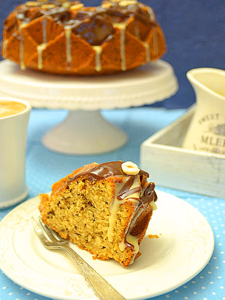 Babka cappuccino z polewą czekoladową