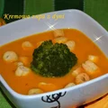 Zupa krem z dyni 2 z brokułem -wegetariański krem z dyni