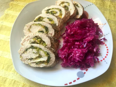 Fit roladki z indyka faszerowane porem