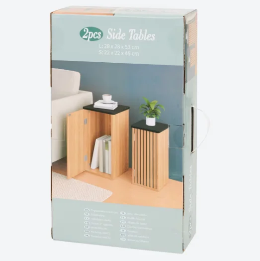 Zdjęcie Ten zestaw 2 stolików za 79 zł robi furorę wśród klientów! Lamele podkręcą styl, pojemne, ale lekkie - idealne do małych pokoi #4