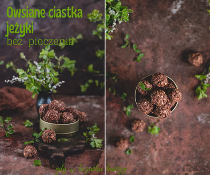 Owsiane ciastka jeżyki - bez pieczenia