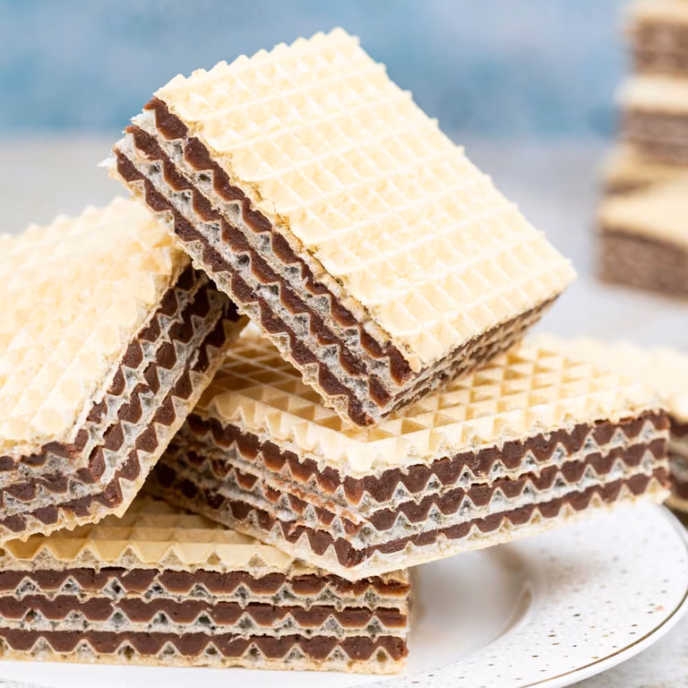 Wafle z mlekiem w proszku