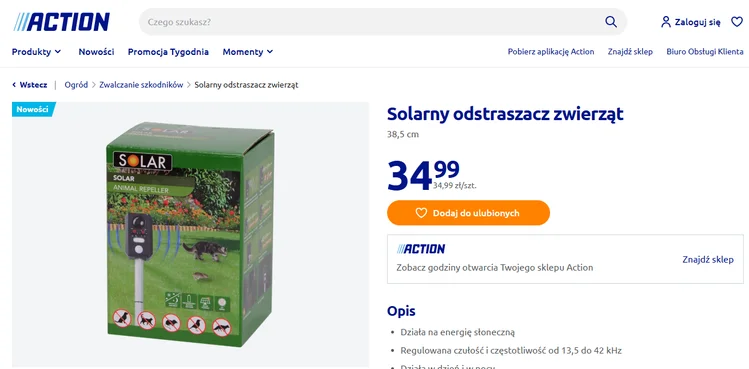 Zdjęcie Koniec z nieproszonymi gośćmi w ogrodzie! Odstraszacz z Action za 34,99 zł to gwarancja udanych upraw! #1