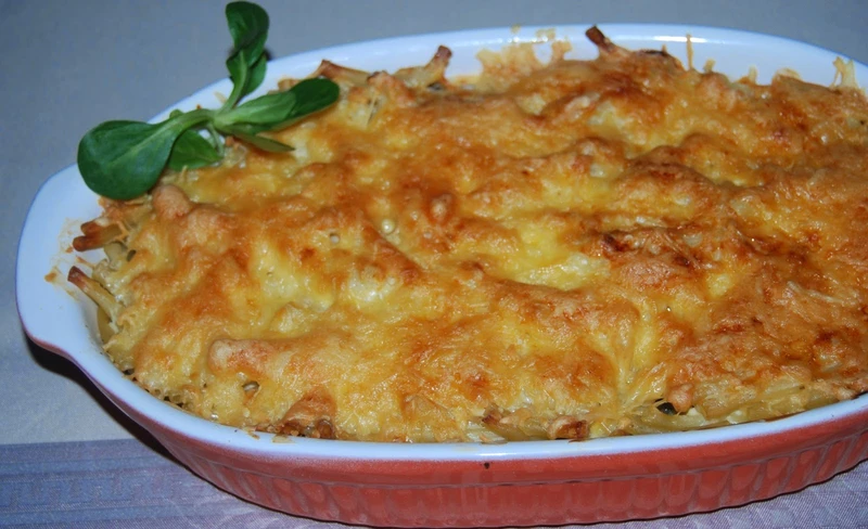 Zapiekanka makaronowa z kurczakiem