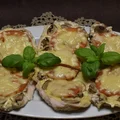 Zapiekane fileciki z pieczarkami