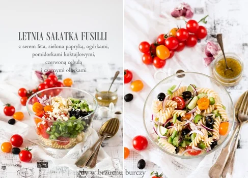 Letnia sałatka z makaronem fusilli