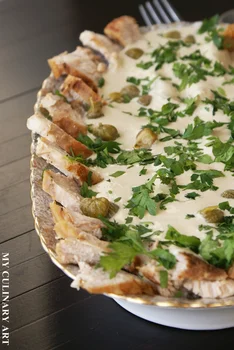 Vitello Tonnato , czyli cielęcina w sosie tuńczykowym