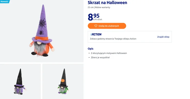 Zdjęcie Ten skrzat z Action to hit sezonu! Idealny na Halloween, 6 wzorów i cena tylko 8,95 zł #1