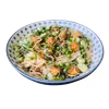 Tofu z makaronem, bobem, groszkiem i fasolką