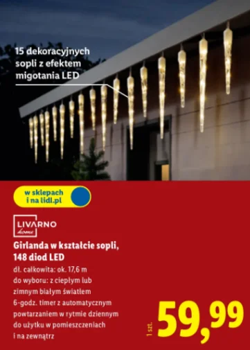 Zdjęcie Te lampki sople z Lidla za 60 zł zrobią furorę w Święta! Odporne na każdą pogodę, z timerem, a efekt migotania zrobi bajeczny klimat #1
