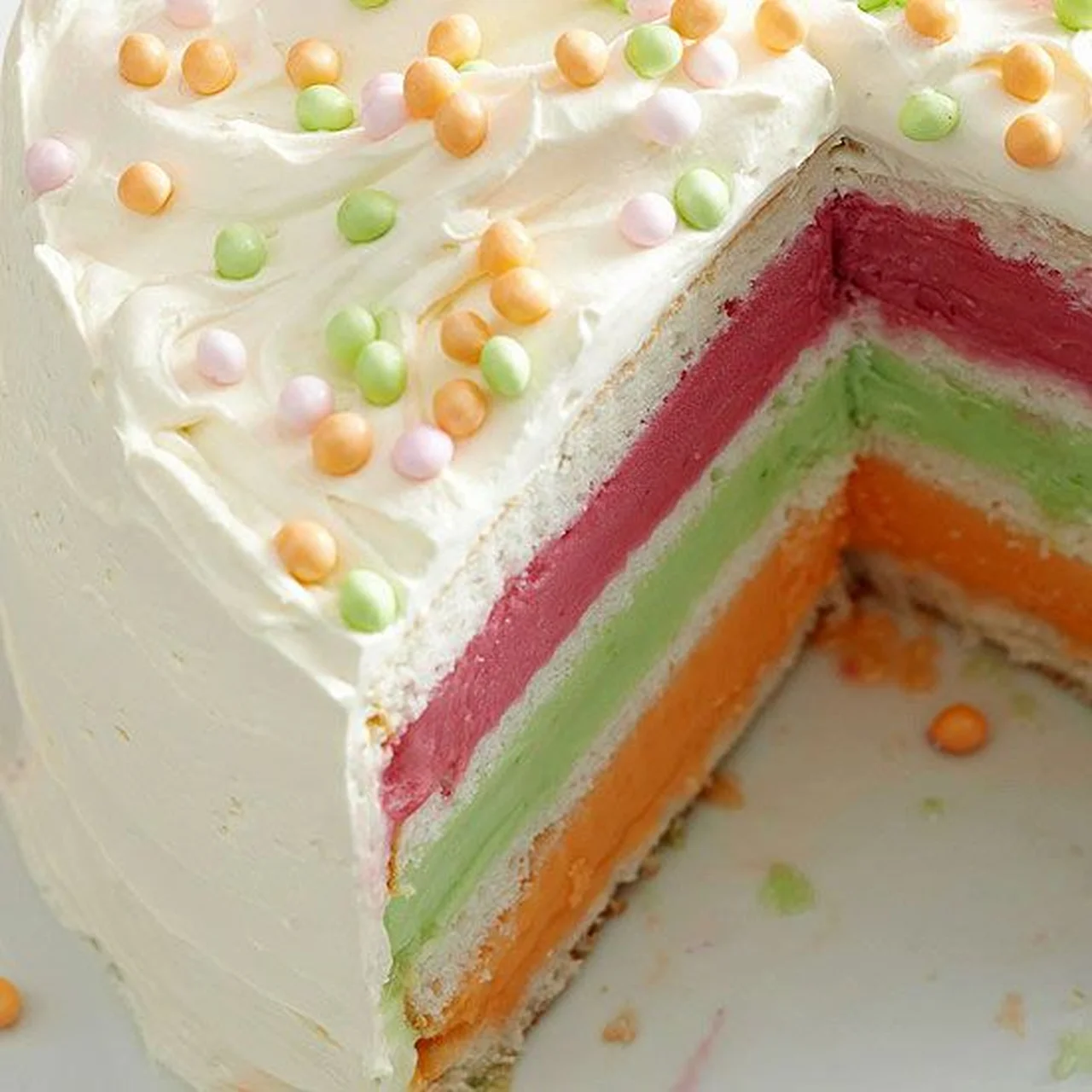 Kolorowy tort - sorbet