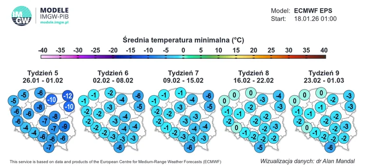 Zdjęcie Prognoza pogody na ferie 2026! Polska podzielona na 2 części - ciepłe powietrze atlantyckie i lodowaty front arktyczny #2