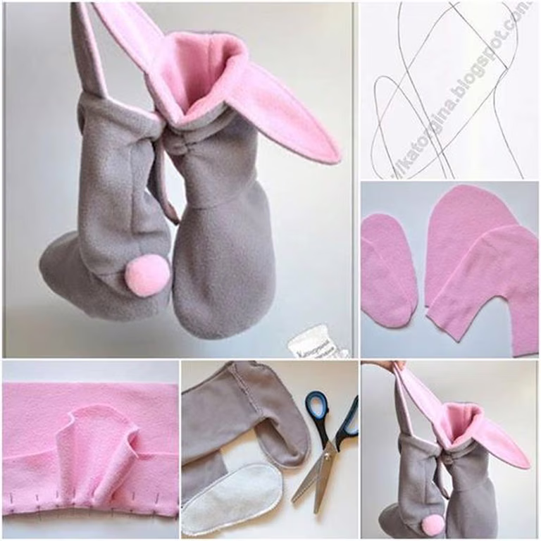 Kapcie na zimę - diy