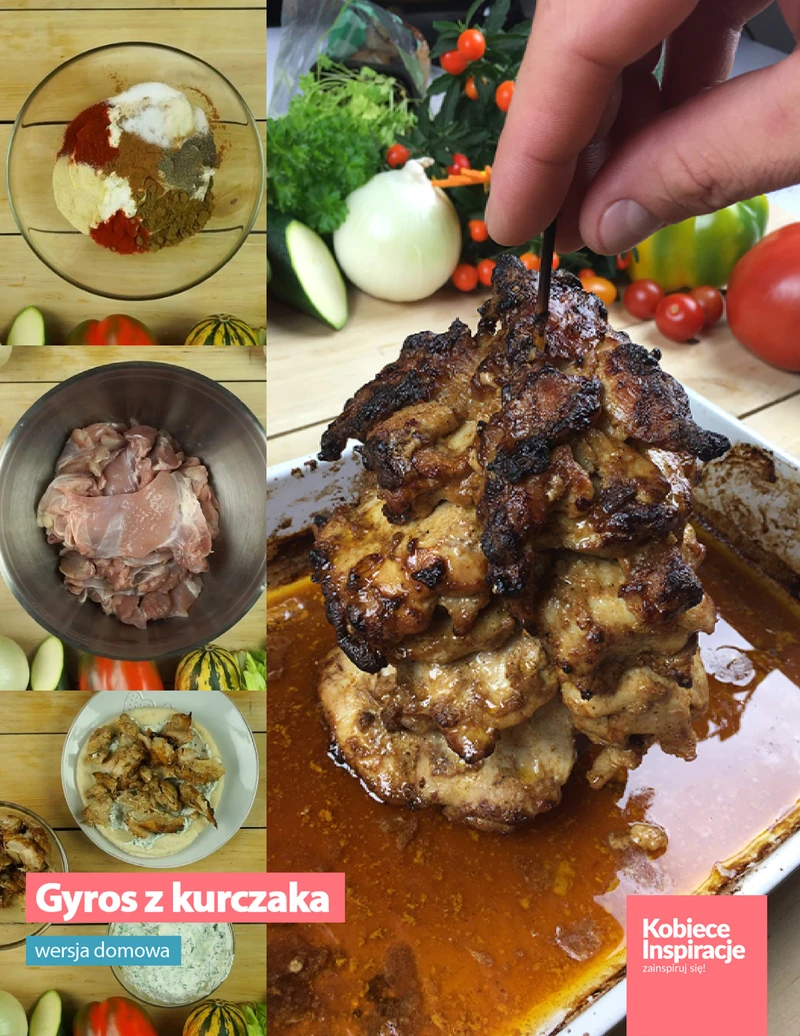 Gyros z kurczaka - domowa wersja