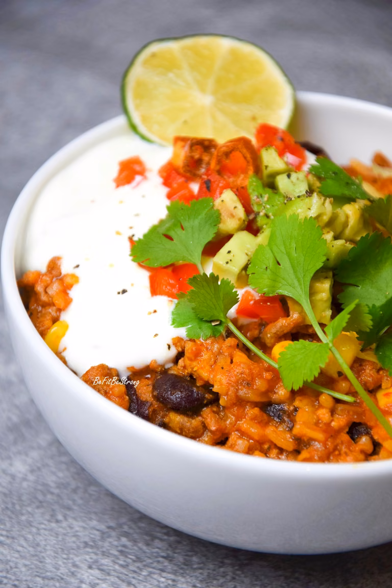 Jednogarnkowe chili con carne z ryżem