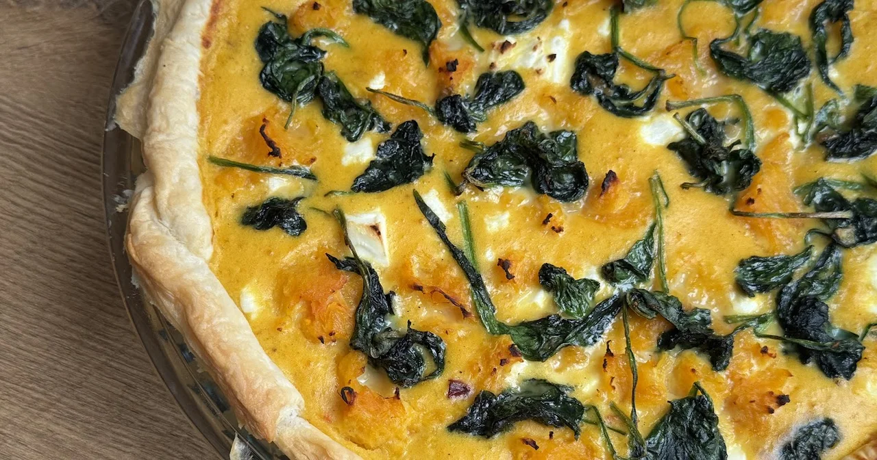 Tarta dyniowa ze szpinakiem i fetą