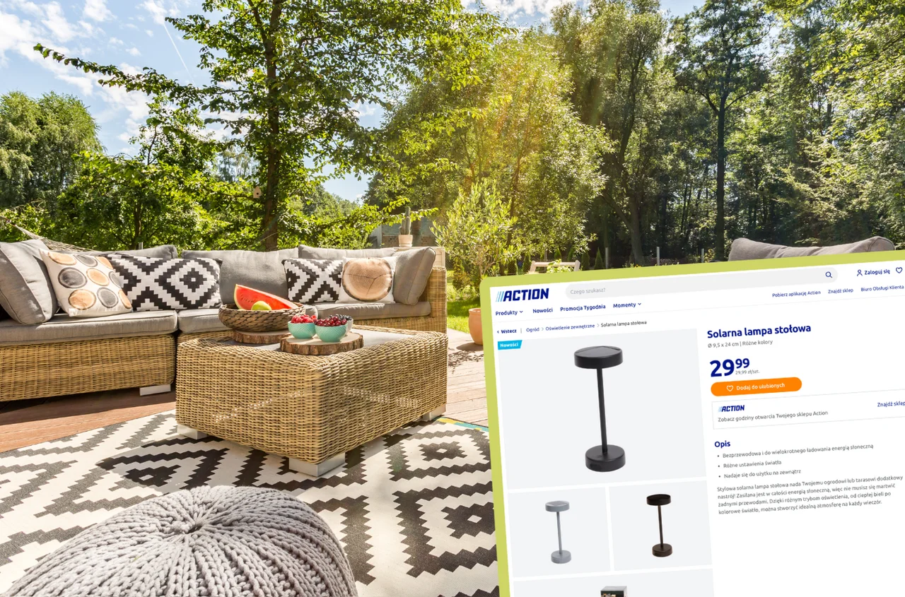 Magiczne światło bez kabla? Tak! Designerska solarna lampa stołowa z Action za 29,99 zł