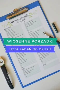 Wiosenne porządki - lista zadań do druku