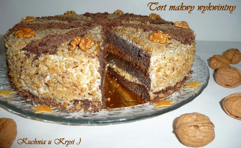 Wykwintny tort makowy