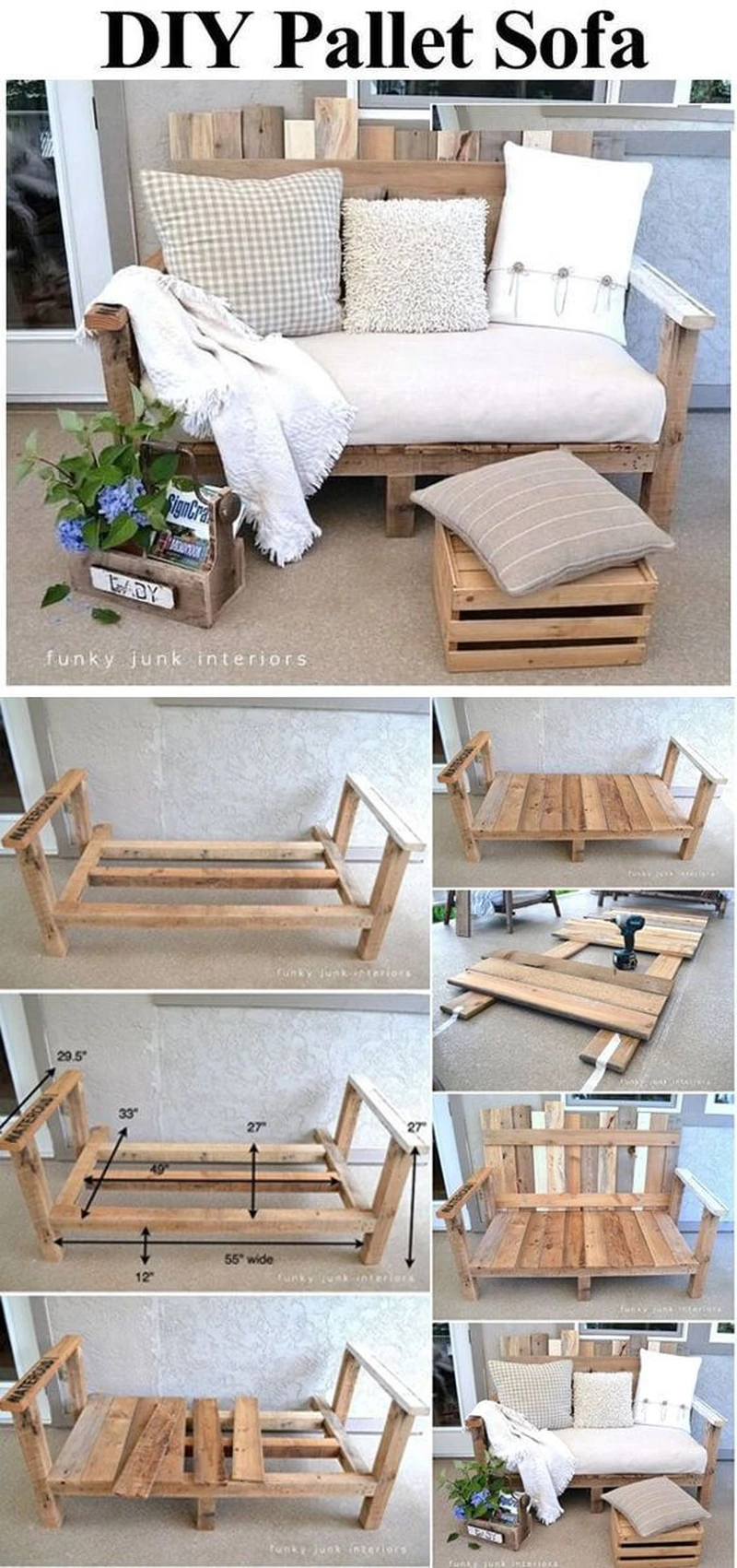 Ogrodowa sofa z palet