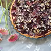 Tarta z budyniem i frużeliną wiśniową