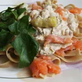 Pełnoziarniste tagiatelle z kremowym sosem