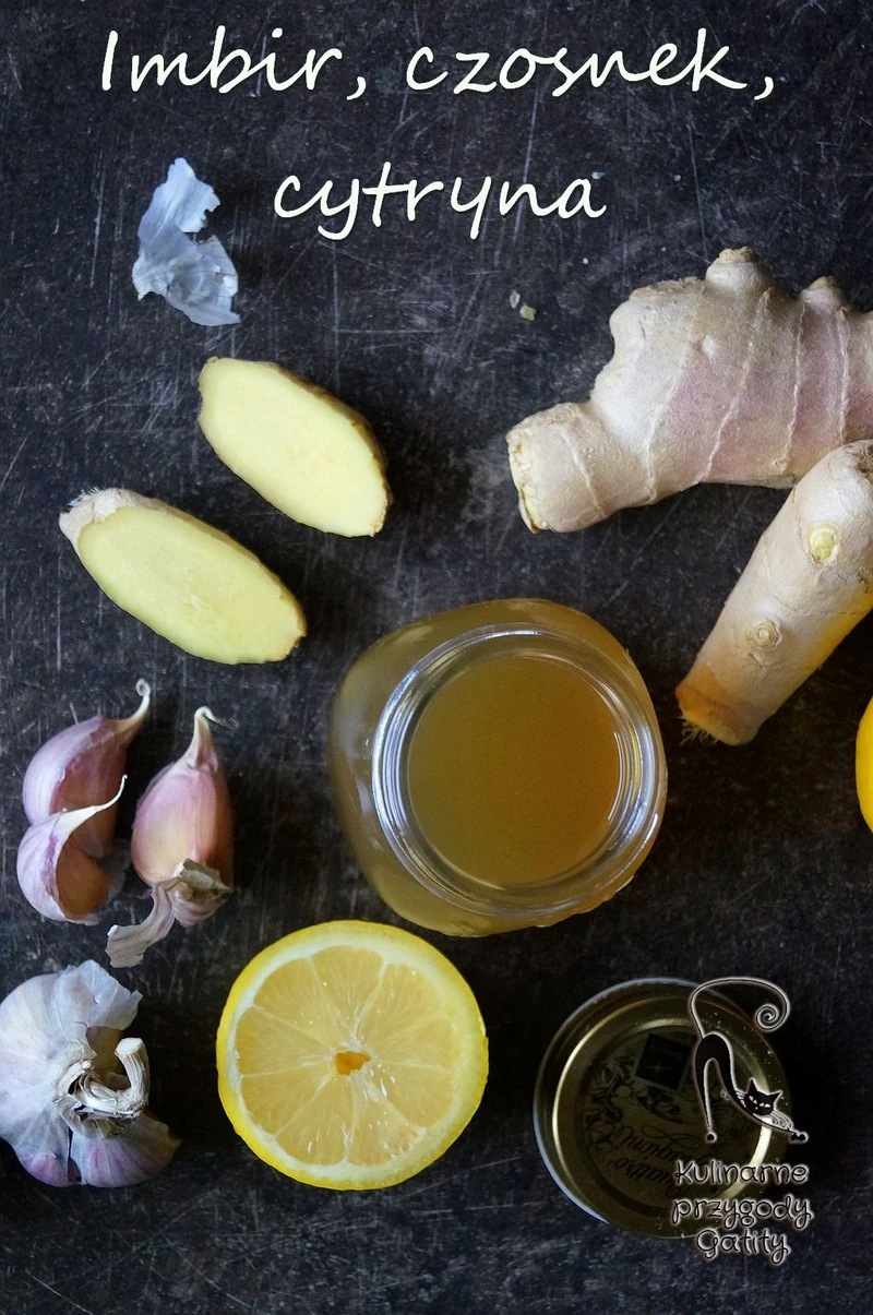 Naturalny sposób na przeziębienie: imbir, miód, czosnek, cytryna