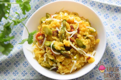 Risotto ze szparagami i boczkiem