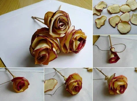 Róża z jabłek ;)