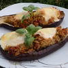 Bakłażany faszerowane mięsem i kaszą bulgur