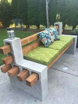 Samodzielnie wykonana ławka ogrodowa