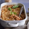 Zapiekanka makaronowa z mięsem i szparagami