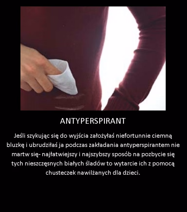 Trik na pozbycie się śladów po antyperspirancie